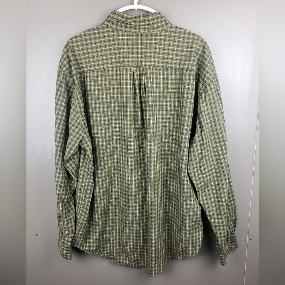 Old Navy Mens Green Button Down Shirt Long Sleeve Size XL 100% Cotton Small Spot - Picture 9 of 10